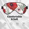 Flowers Pattern Printed Sleep Mask for Women Men Light Blocking Eye Mask Soft Breathable Eye Cover view 3