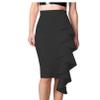 YGZHANYUANOKU Vinyl PVC Bandage Skirt, Laciness, Hobble, Wraps, Pencil, Lady, Office, Club, Party, Gothic, Customizable,Black,5XL view 1