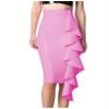 YGZHANYUANOKU Vinyl PVC Bandage Skirt, Laciness, Hobble, Wraps, Pencil, Lady, Office, Club, Party, Gothic, Customizable,Black,5XL view 2