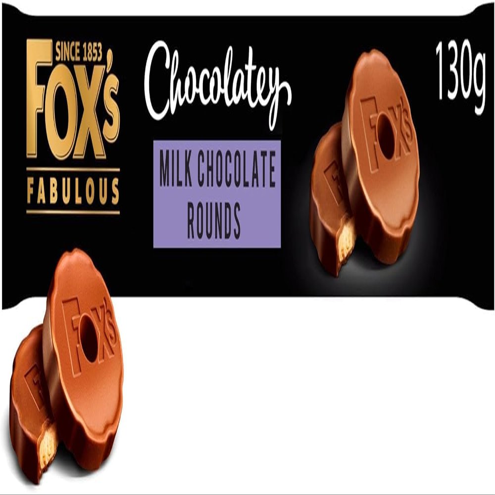 Biscuits Chocolatey Milk Chocolate Rounds 130g "Indulgence in every bite, a moment of pure decadence" (Pack Of 6)