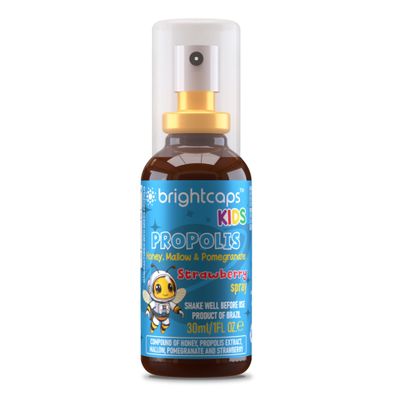 Bee Health Propolis | Brazilian Green Propolis, Honey & Mallow Throat Spray 30ml, Immune Support & Sore Throat Relief for Children 1 Year+ The only one with ARTEPILLIN-C - Pomegranate and Strawberry