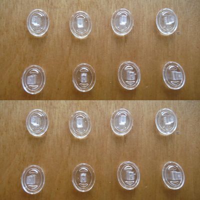 8 Pairs 16 Pcs Nose Pads Nose Pieces Replacement for Oakley Crosshair Inmate Half Wire Tightrope Maui Jim Kawika ..Push in Silicone Comfort Flexible Part of Sunglasses Eyeglasses Frame
