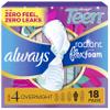 Always Radiant Teen Pads Size 4 Overnight with Wings Odourless 18CT view 1