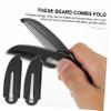 ASAKKURA 4pcs Folding Comb Beard Shape Comb for Men Household Use Men Beard Tool view 3