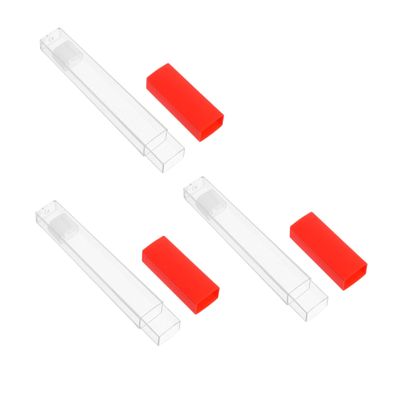 EXAOMBLE 3pcs Protective Tube Plastic Storage Tube Case for Body Temperature Covers for Home Use