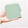 TOVINANNA Silicone Sanitary Pad Storage Bag Lightweight Reusable Pouch with Zipper Closure, Portable Compact Tampon Case Light Green for Travel for Purse view 2
