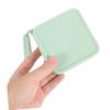 TOVINANNA Silicone Sanitary Pad Storage Bag Lightweight Reusable Pouch with Zipper Closure, Portable Compact Tampon Case Light Green for Travel for Purse view 4