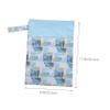 SEWOART Portable Waterproof Sanitary Storage Bag for Nursing Pads and Diapers, Polyester Wet Bag with Hanging Design for Travel, Easy Carry Organizer view 2