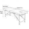 Gtzly Portable Massage Table, 2-Fold Lash Bed with Headrest, Stainless Steel Frame Frame, Esthetician Spa Facial Bed, Tattoo Bed with High Elastic Sponge(Brown) view 2