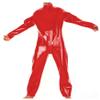 YGZHANYUANOKU High-Necked Mens PVC Faux Leather Jumpsuit Party Cosplay Costumes Catsuit Male Front Zipper Bodysuit Fetish Wetlook Clubwear Customizable ,Red,S view 1