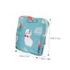 Healeved 4pcs Portable Menstrual Pad Bag and Nursing Pad Pouch Set, Waterproof Cotton Fabric Storage Bags for Travel and Daily Use, Assorted Green Balloon, Pink, Green Cat Leaf Patterns view 2