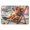 Beach Cow Sunset Washable Bed Pads, 3-Layer Leak Proof Pee Pads 34" x 52" view 1