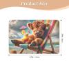 Beach Cow Sunset Washable Bed Pads, 3-Layer Leak Proof Pee Pads 34" x 52" view 2