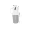 Baluue Toothbrush Barrel Storage Box Portable Travel Case White and Gray Large Capacity Toothbrush Holder for Travel Dental Kit view 2