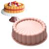 Bvizyelck Charlotte Cake Mold, Silicone Charlotte Cake Pan, Non Stick Tart Pan, Reusable Fluted Cake Pan, Silicone Cake Mold with Flower Shape for Cheese Cake, Silicone Baking Mold for Cake, Gelatin view 1