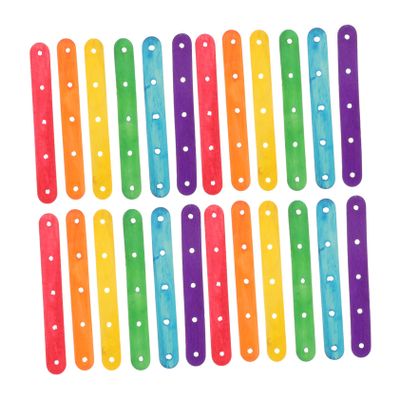 IWOWHERO 100pcs Wooden Ice Cream Making Sticks Practical Without Burrs Wood Colored Sticks for Ice Pop and DIY Crafts Home Use
