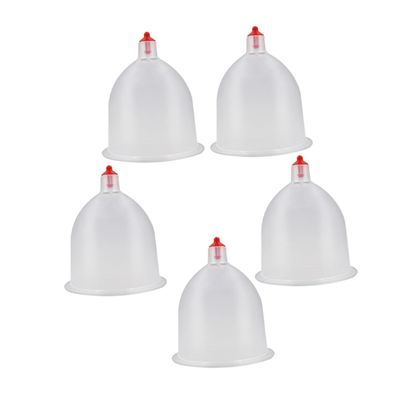 KOMBIUDA 5pcs Plastic Cupping Cups Cupping Device for Shoulder Back Leg Safe Massage Tool