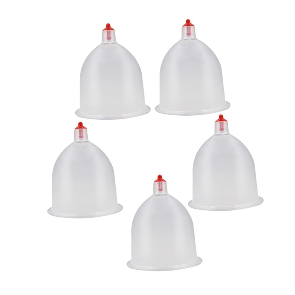 KOMBIUDA 5pcs Plastic Cupping Cups Cupping Device for Shoulder Back Leg Safe Massage Tool