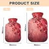 Love Hearts1 Hot Water Bottle with Soft Fleece Cover Hot Water Bag for Neck and Shoulder Pain Relief Hot and Cold Therapies-L view 3