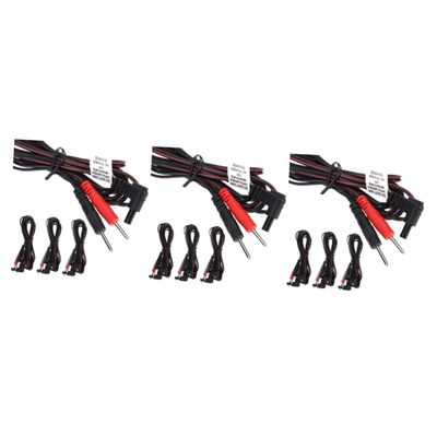 Beaupretty 12pcs Lead Wire for Massage Machine and Therapy Devices Power Cable Connector for Physiotherapy Equipment