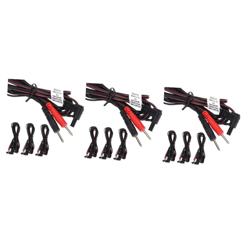 Beaupretty 12pcs Lead Wire for Massage Machine and Therapy Devices Power Cable Connector for Physiotherapy Equipment