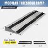 Nuvium 2" Rise Modular Threshold Ramp for Doorways, Stable Wheelchair Ramp for Home Steps, Aluminum Door Ramp and Curb Ramp for Scooters, Power Chairs, Cars, 1100LBS Load Capacity view 2