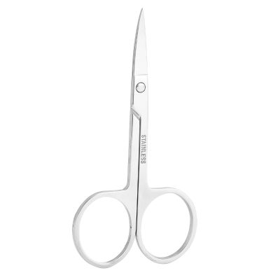 Mustache Scissors, Nose Hair Scissors Stainless Steel Eyebrow Trimming Scissors Professional Beauty Scissors for Hair Cutting for Home and Travel Use