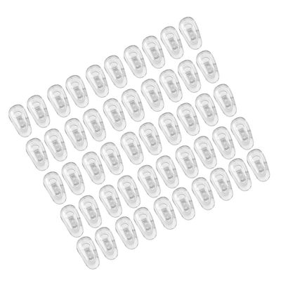 25 Pairs Silicone Eyeglass Nose Pads Oval Push On