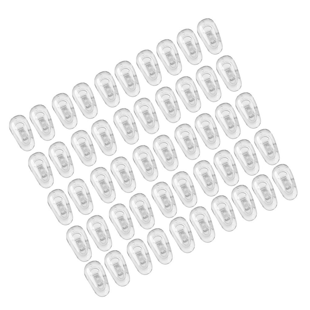 25 Pairs Silicone Eyeglass Nose Pads Oval Push On