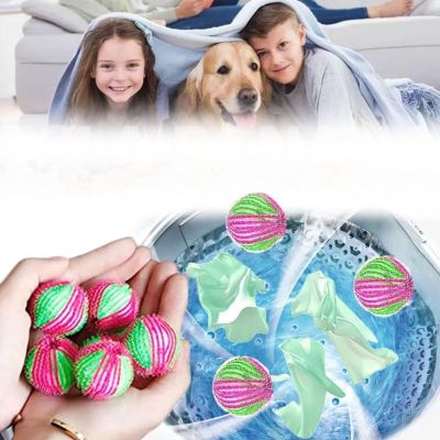 8Pcs Pet Hair Remover Balls Nylon Round Efficient Laundry Lint Remover Balls For Household Laundry Multifunctional Accessory For Home Use