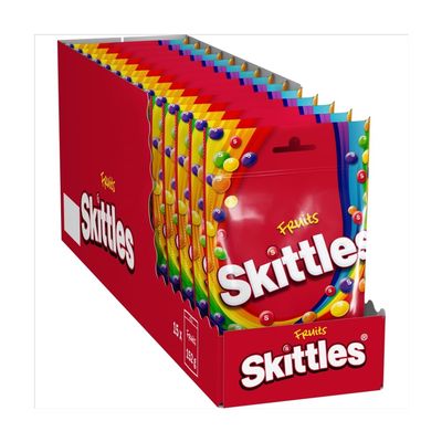 Skittles Fruits Sweet Bag, 136g x 15 (Full Case)