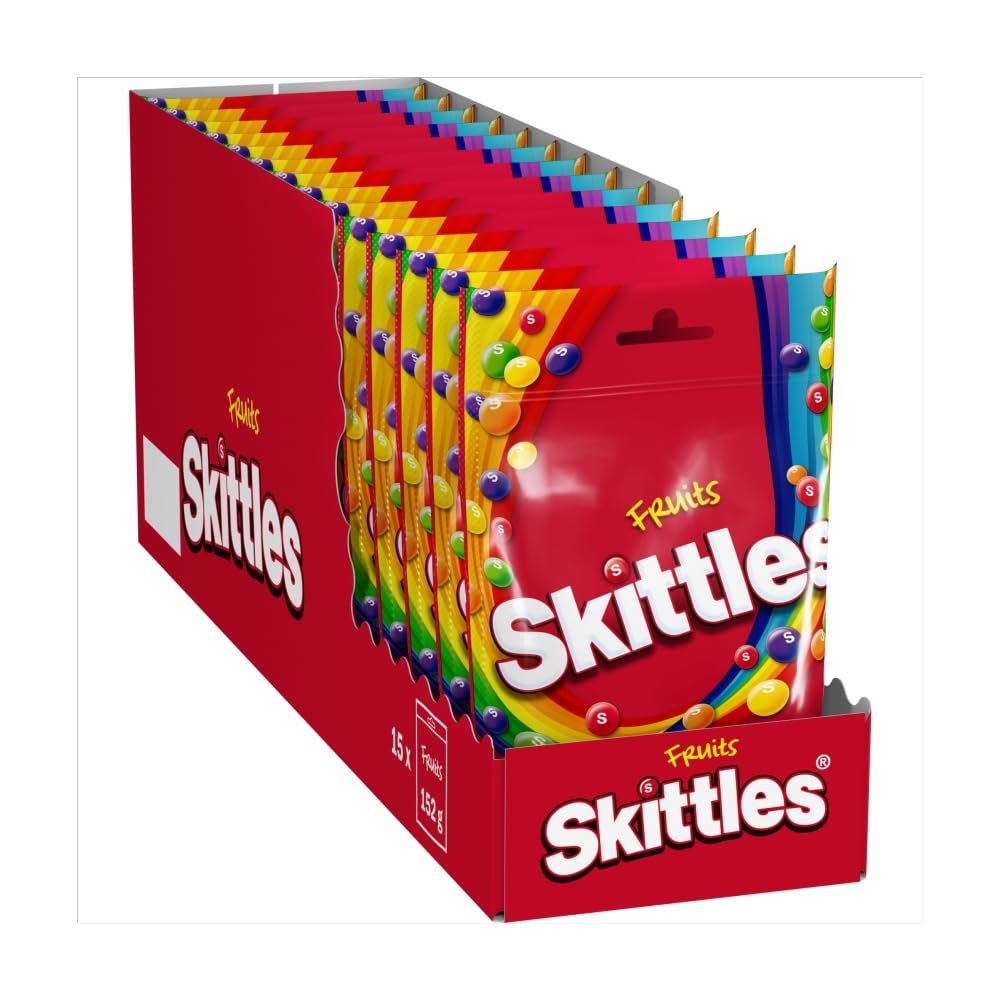 Skittles Fruits Sweet Bag, 136g x 15 (Full Case)