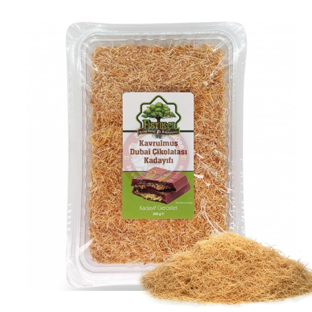 Original Yorem Pastry Threads Taze Kadayif Fresh Kataifi Chopped and Dried Roasted Green Pack 200 G [Fresh Guarentee]