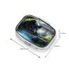 Fierce Animals in Jungle Rivers Travel-Friendly Pill Box - Portable Square Organizer with Compartments for Medicines, Vitamins, and Supplements, Durable Metal Design. view 3