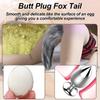 F1P-Sparkling Stainless Steel Toy Fox Tail Training Kit Plug with Comfortable for Couple Women Men Beginner Play (Gray) view 3