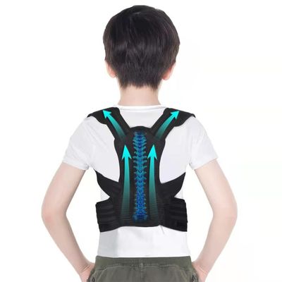 SGKOMN Adjustable Posture Corrector For Kids And Adult, Upper Back Posture Brace For Teenagers Under Clothes Spinal Support To Improve Slouch, Prevent Humpback, Relieve Back Pain(Black-XL)