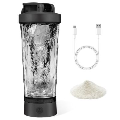 AOOWU Protein Shaker Bottle, 700ML USB C Rechargeable Electric Protein Shake Bottle, Made with Tritan, BPA Free, Leakproof Shaker Bottle Mixer, Portable Mixer Cup, Protein & Supplement Shaker Bottle