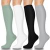 Aoliks 4 Pairs Copper Compression Socks for Women & Men 15-20 mmHg,Best Support for Nurses Running Hiking, C03-multicoloured 02, L-XL view 1