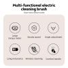Cordless Electric Spin Scrubber, 9 Replacement Cleaning Heads IPX6 Dual Speed Shower Cleaning Brush with Extension Arm for Bathroom Bathtub Grout Tile Floor (9 Replaceable Brush view 2