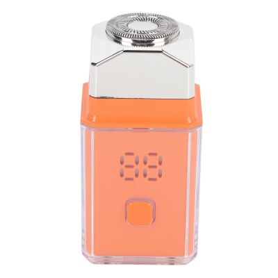 Compact Face Shaver, Mini Electric Shaver for Men, IPX7 Water Proof, Low Noise, Rechargeable Pocket Electric Beard Trimmer for Face Mustache (Orange)