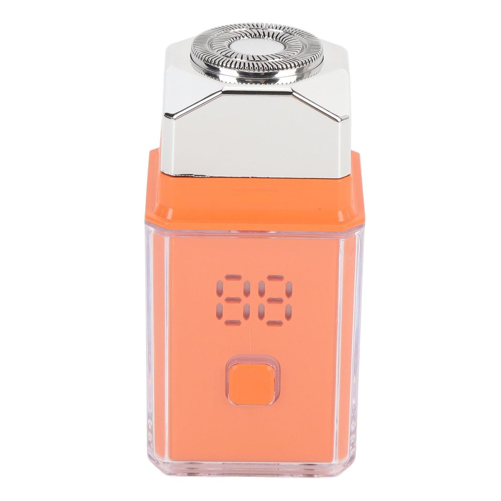 Compact Face Shaver, Mini Electric Shaver for Men, IPX7 Water Proof, Low Noise, Rechargeable Pocket Electric Beard Trimmer for Face Mustache (Orange)