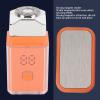 Compact Face Shaver, Mini Electric Shaver for Men, IPX7 Water Proof, Low Noise, Rechargeable Pocket Electric Beard Trimmer for Face Mustache (Orange) view 4
