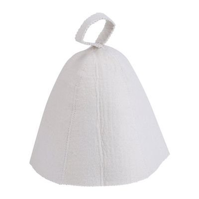 Culnflun Wool Felt Sauna Hat Cap Breathable Comfortable Hang Loop Russian Banya Sauna Hut 22 x 22cm