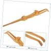 FreshCart Basics Back Massager Back Scratchers for Adults Massage Back Scratcher Bamboo Long Handle Cat Massage Stick Long Handle Itch Scratcher Novelty Brown Wood view 3