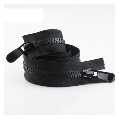 JTKSSCS Zip 70-100cm Zippers Double Slider Single Puller Open-end Auto Lock Zip for Jacket Outdoor Backpack Accessories(B,90cm)