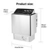 Electric Sauna Heating Stove, 4.5KW- 9KW Stainless Steel Sauna Heater with Timer & Temperature Adjustable, Wet and Dry Bath Sauna Oven with Internal Controller, for Home Hotel Spa Shower,6KW view 3