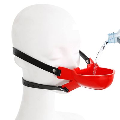 Couple Leather Game Funnel, Mouth Ball Exercise Accessory, Punishment Game Tool - B152 (red)