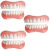 False teeth,Instant Dentures Natural Smile Veneers Dentures Top and Bottom Fake Teeth for Men and Women Bad Teeth,3PC view 1