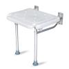 SXTYFBB Shower Stool Bath Seats Shower Chairs for Seniors, Folding Shower Seat, Bathroom Folding Seat with Leaking Hole/White view 2