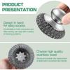 8-Piece Set Stainless Steel Scrubber, Steel Wool Scrubber, Stainless Steel Scrubber with Handle, for scrubbing Tough Stains on cast Iron, Pans, pots, stoves, Grills, Sinks (2 scrubbers + 6 Pads) view 3